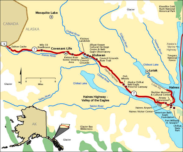 Map of the Haines Highway area