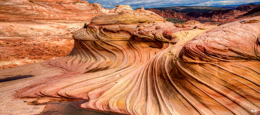 More waving striated sandstone in the North Coyote Buttes area