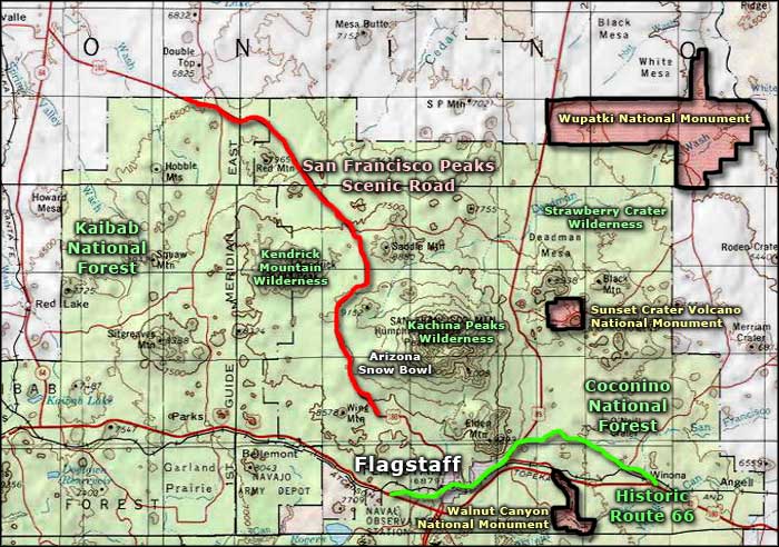 Flagstaff area map