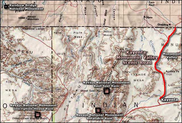 Navajo National Monument Map Navajo National Monument