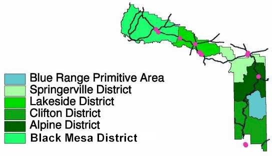 Apache Sitgreaves National Forest area map