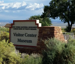 Entry sign marking Pipe Spring National Monument
