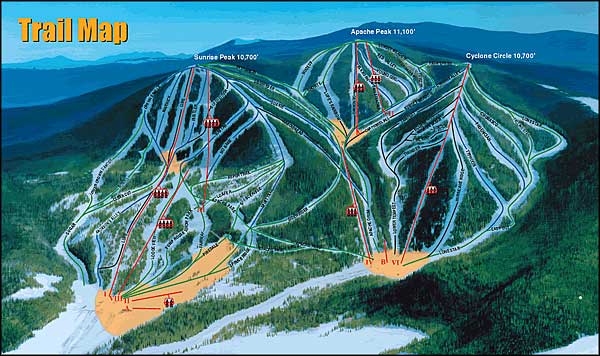 Trails map for Sunrise Park Resort