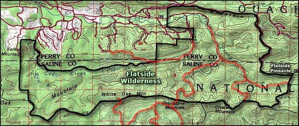 Wilderness Flatside Arkansas Map National Forest Ouachita Areas Usda.