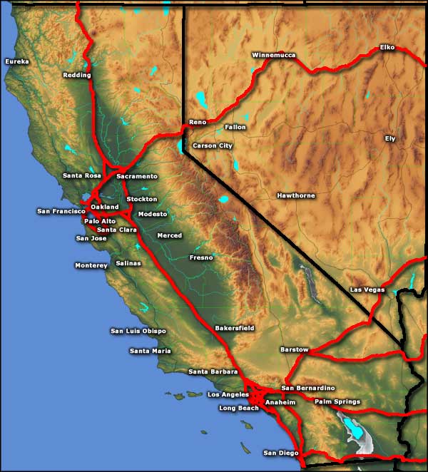 California map Map of California