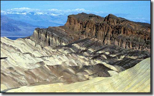 The Furnace Creek Badlands from along the Death Valley Scenic Byway Death Valley: Furnace Creek Badlands