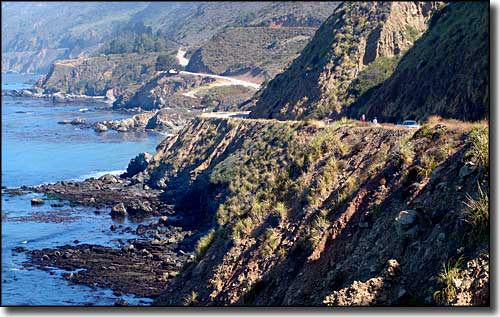 A typical view along the San Luis Obispo North Coast Byway Highway 1
