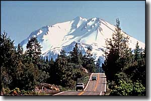 A view of Lassen Peak from along the Volcanic Legacy Scenic Byway Lassen Peak