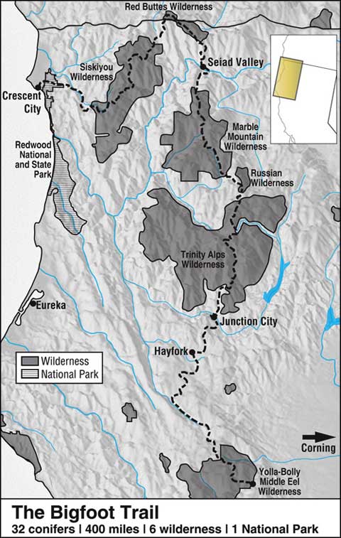 Bigfoot Trail route map