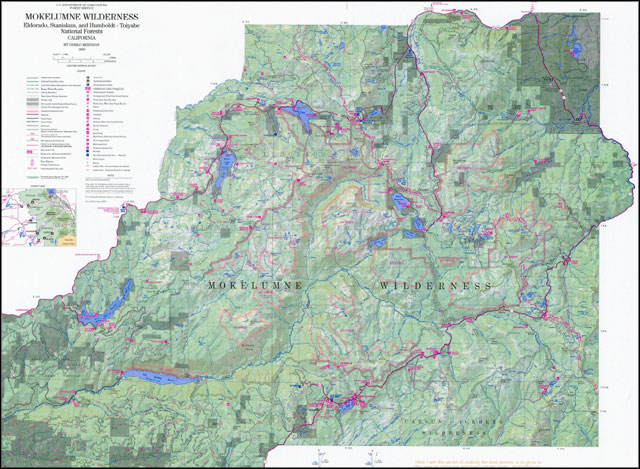 Map of Mokelumne Wilderness