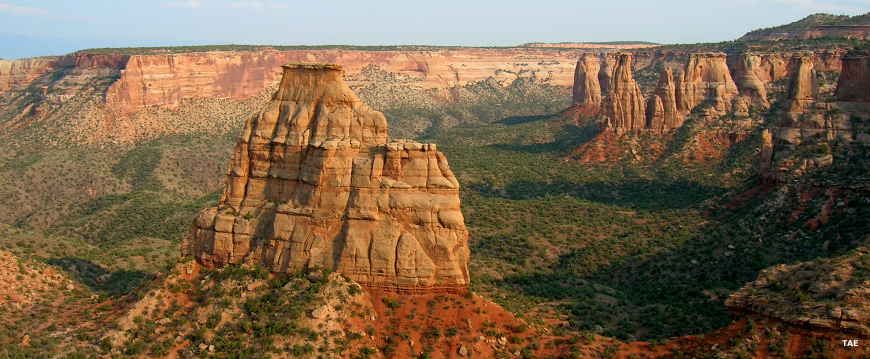 Colorado National Monument: A view of Independence Monument Independence Monument in Colorado National Monument