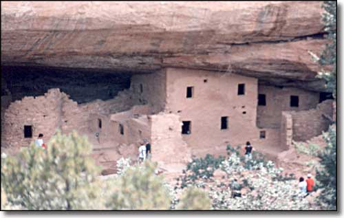 A view of Ancient Puebloan ruins at Mesa Verde National Park Mesa Verde National Park