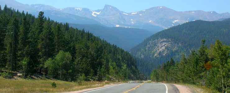 Peak to peak Scenic Byway: A view along the byway A view along the Peak to Peak Scenic Byway