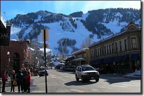 A view of Aspen Mountain Ski Area Aspen Mountain Ski Area