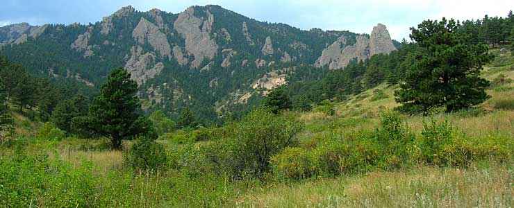 Boulder County State Wildlife Areas: A view of the Flatirons in Boulder County The Flatirons in Boulder County