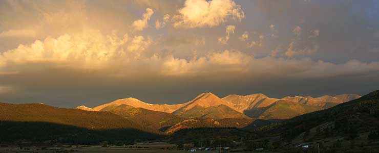 Huerfano County State Trust Lands and Wildlife Areas: A sunrise view of the Sangre de Cristo Mountains Sunrise over the Sangre de Cristo Mountains