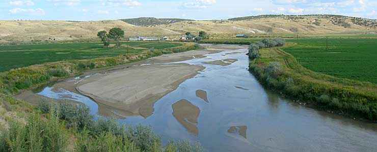 Moffat County State Trust Lands and Wildlife Areas: A view of the Yampa River The Yampa River in Moffat County