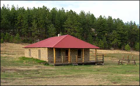 Ranch house on the Oberosler Tract at Spanish Peaks State Wildlife Area