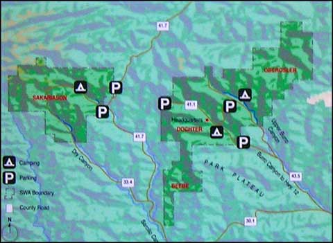Map of Spanish Peaks State Wildlife Area