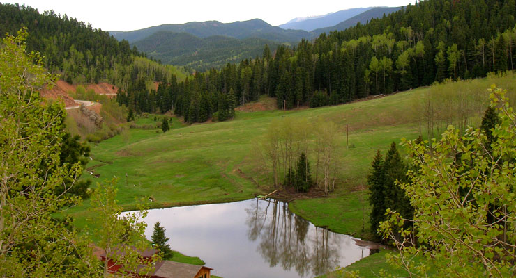 A view along the Frontier Pathways Scenic Byway in Colorado