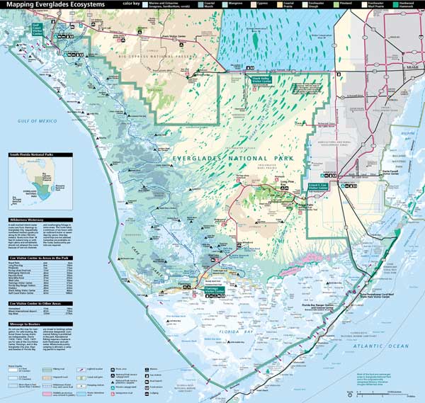 Map of Everglades National Park