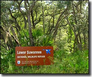 Lower Suwannee National Wildlife Refuge sign