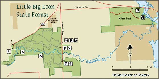 Map of Little Big-Econ State Forest