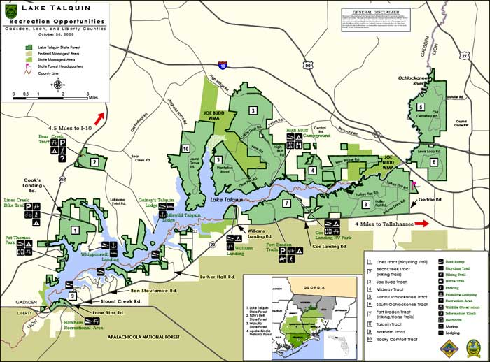 Map of Lake Talquin State Forest