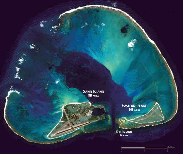 Midway Atoll National Wildlife Refuge: An aerial view An aerial view of Midway Atoll