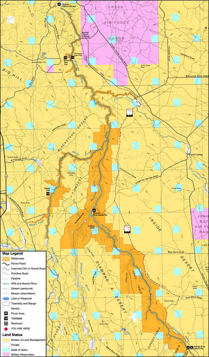 Bruneau-Jarbidge Rivers Wilderness map