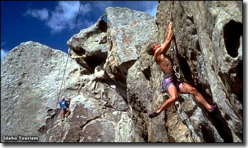 Rock climbers in the Bumblie Climbing Area