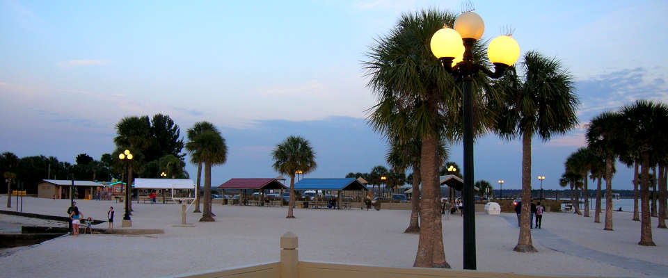Gathering to watch the sunset at Pine Island Beach, Florida