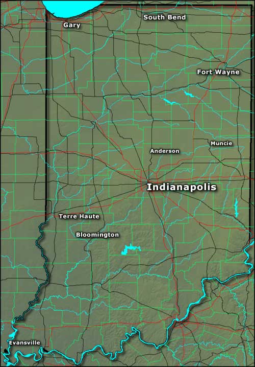 Map of Indiana