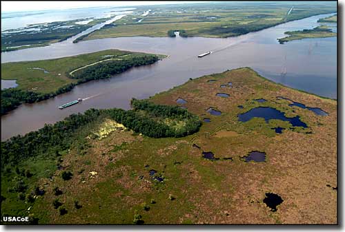 A view along the Intracoastal Waterway Along the Intracoastal Waterway in Louisiana