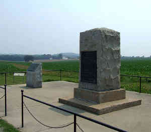 Some of the monuments at Monocacy National Battlefield