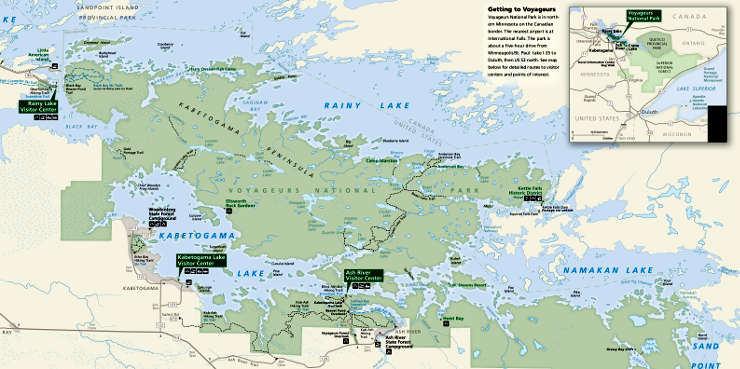 Map of Voyageurs National Park