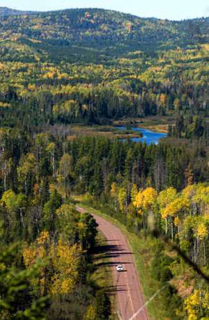 Looking down on the Gunflint Trail