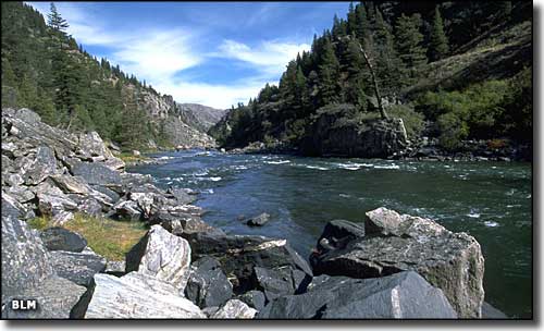 A view down the Madison River into Bear Trap Canyon Wilderness Bear Trap Canyon Wilderness