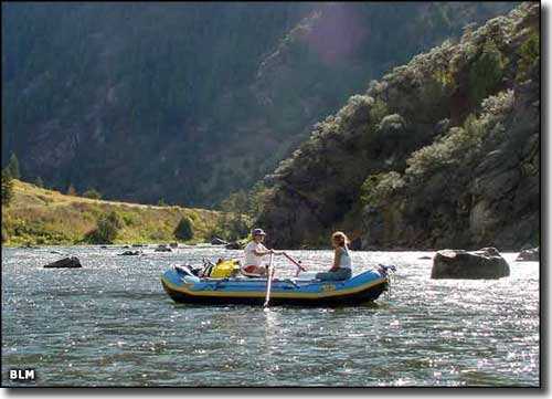Bear Trap Canyon Wilderness: Floating on the Madison River in the upper end of the canyon Floating on the Madison River, upper end of Bear Trap Canyon Wilderness