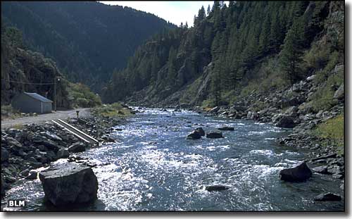 Bear Trap Canyon Wilderness: A view of the nearest boat launch The boat launch site near Bear Trap Canyon Wilderness