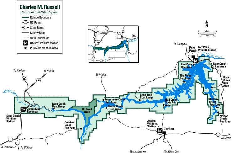 Charles M. Russell National Wildlife Refuge map