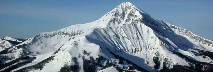 Big Sky Resort: A view of Lone Mountain Lone Mountain