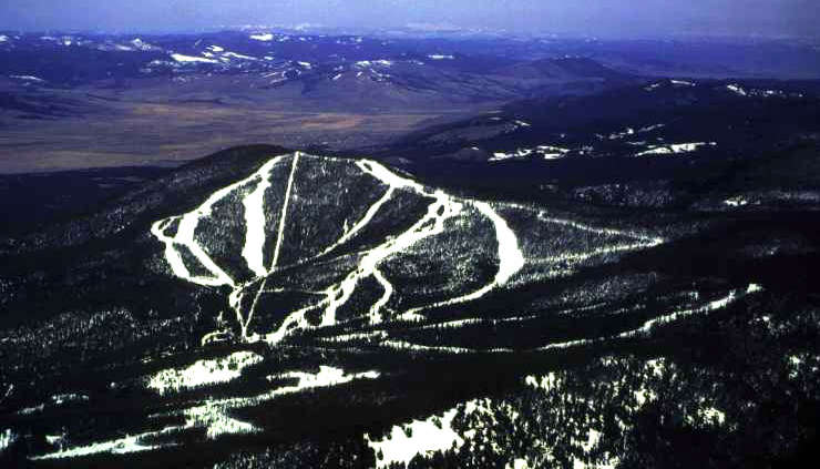 An aerial view of Discovery Ski Area Discovery Ski Area