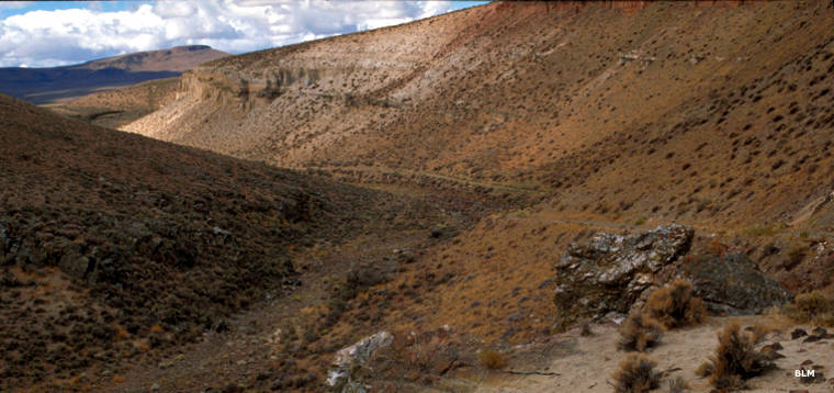 Along the Applegate-Lassen Branch of the California Trail in northwestern Nevada