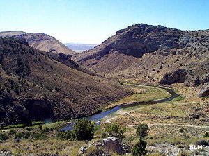 The Humboldt River along the California Trail in central Nevada
