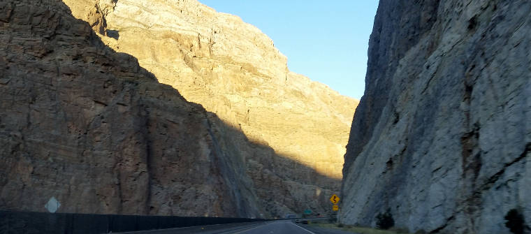 In the Virgin River Gorge along the Old Spanish Trail