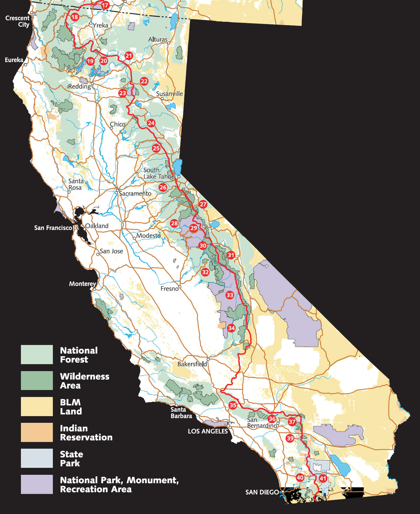 Pacific Crest National Scenic Trail Map Hot Sex Picture