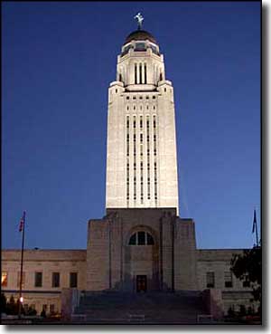A view of the Nebraska State Capitol Nebraska State Capitol