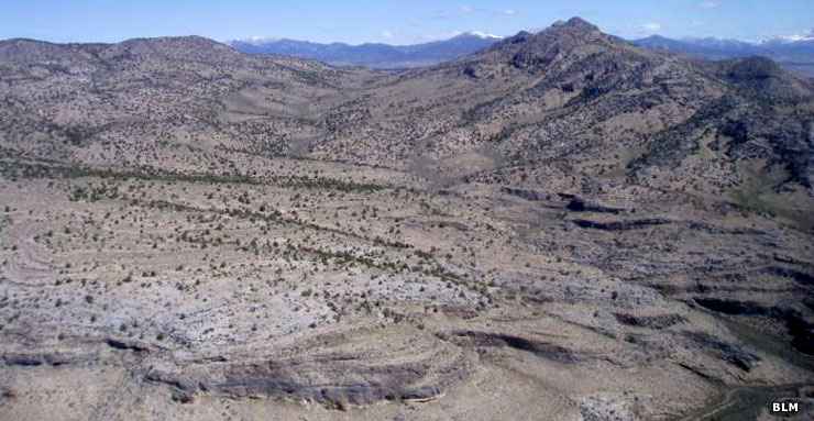 An aerial view of Government Peak Wilderness