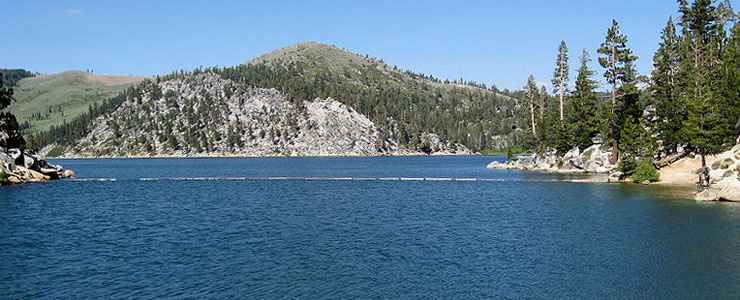 A summer view of Marlette Lake at the upper end of the Spooner Lake Ski Trails area Marlette lake, in the upper part of Spooner Lake Ski Trails area